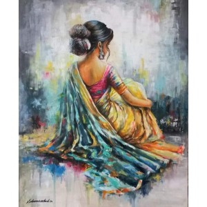 Sabeen Rashid, 18 x 24 Inches, Acrylic on Canvas, Figurative Painting, AC-SBRS-001
